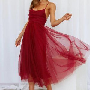 Hello Molly Fairy Vibes Dress Wine